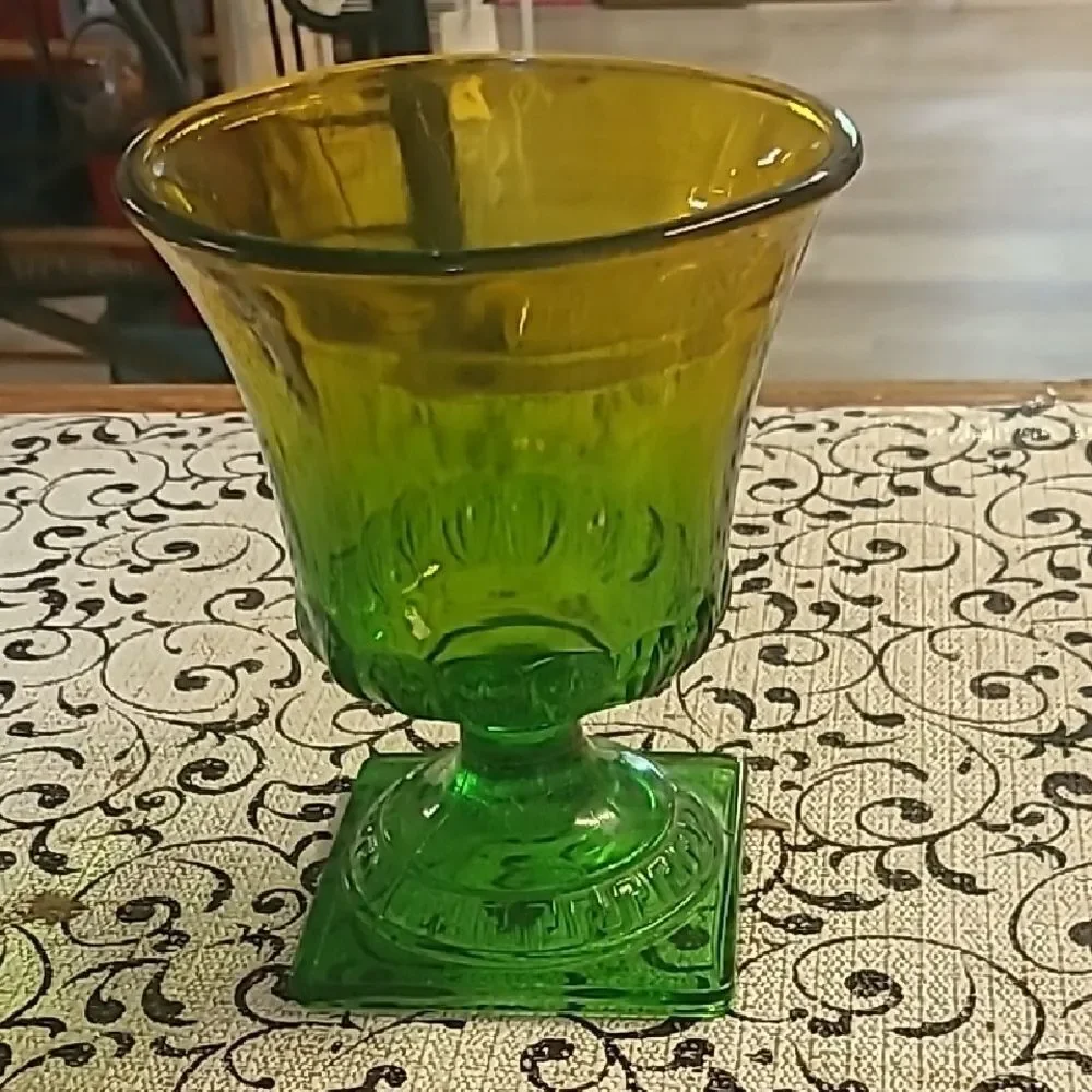 Vintage Green Glass Vase